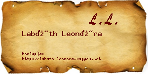 Labáth Leonóra névjegykártya